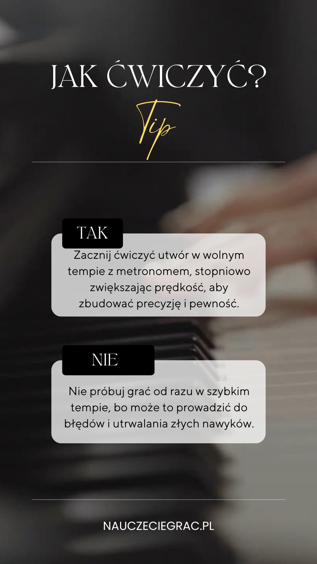 Ćwiczenie na pianinie w dorosłym wieku – spokojne tempo i precyzja z metronomem
