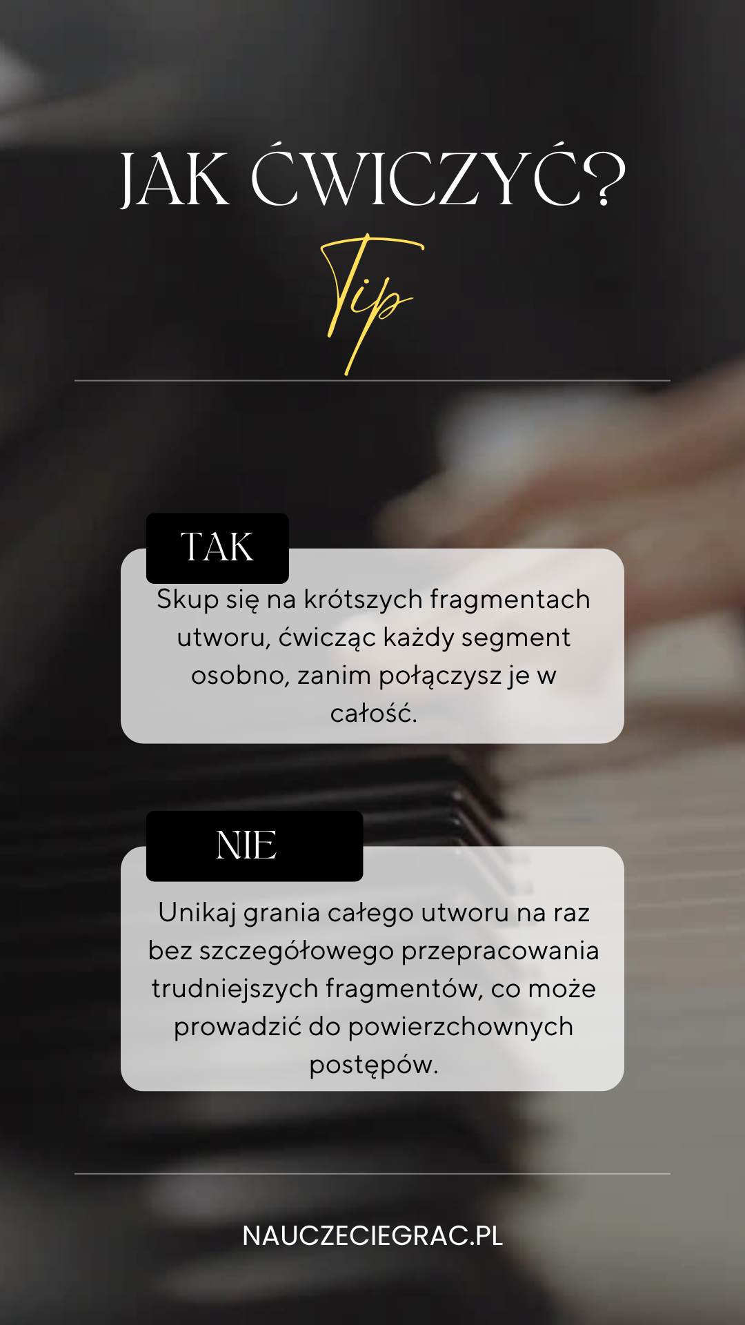 Lekcje gry na pianinie NCG Studio Poznań – dorosły początkujący pianista