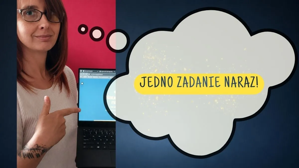 Ekran ćwiczenia Platformy NCG skupiający uwagę na jednym zadaniu